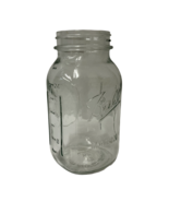 Genuine Ball Mason Canning Jar Qt Sz Clear Glass Measure Sculptured 62 C... - £8.11 GBP