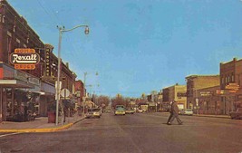Houghton Avenue Rexall Drug Store West Branch Michigan 1974 postcard - $7.43