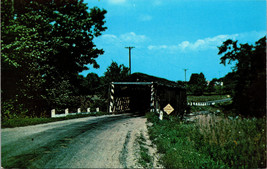 ASHTABULA COUNTY, OHIO MARCH ROAD - COVERED WOODEN BRIDGE POSTCARD  - $5.23