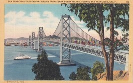 California CA San Francisco Oakland Bay Bridge Postcard D48 - £2.35 GBP