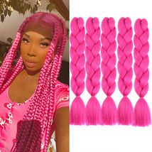 Doren Jumbo Braids Synthetic Hair Extensions 5pcs, A18 Pink - £18.12 GBP