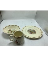 Royal Doulton BUNNYKINS 3 Piece Child&#39;s Set Bowl, Plate, Cup Bone China ... - $783.35 MXN