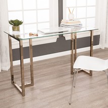 48" Clear and Champagne Glass Writing Desk - $8,247.17 MXN