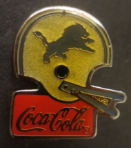 Coca-Cola Detroit Lions Super Bowl 1985 Lapel Pin - £3.51 GBP