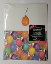 American Greetings Computer Complements 10 Blank Cards and Envelopes Balloons - $9.89