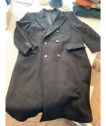 Nordstrom Mens black pea coat, SIZE 42 100% Wool - £46.71 GBP