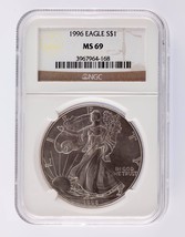 1996 Argent 1oz American Eagle NGC Classé Ms 69 - £151.41 GBP