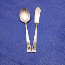 Oneida Community Coronation 1936 Set Sugar Spoon &amp; Butter Knife Silverplate - $26.99