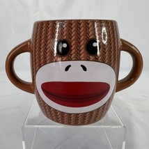 Gallerie Candy Sock Monkey Double Handle Coffee Mug Cup - $10.67