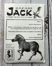 Cheapass Games Safari Jack - Complete - READ - $19.99