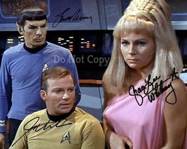 William Shatner Grace Lee Whitney Leonard Nimoy Signed Photo 8X10 Rp Autograph - £15.72 GBP