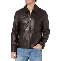 Cole Haan Men&#39;s Smooth Genuine Leather Collar Jacket - £292.70 GBP