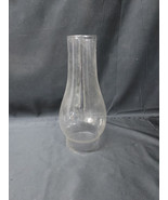 Old Hand Blown 4&quot; x 12&quot; Clear Glass Oil Lamp Chimney - $18.69