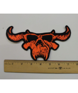 Danzig Skull Patch Orange 7&quot; Custom Embroidered Patch - £6.76 GBP
