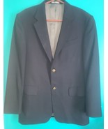 OSCAR DE LA RENTA Blazer Men 42;Regular Wool Coat Jacket 3 Button Black  - $27.32 CAD