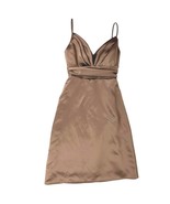 Satin Cocktail Bridesmaid Dress Knee-Length Spaghetti Strap Chocolate Br... - $1,014.95 MXN