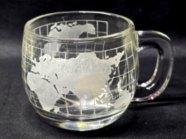 Vintage Nestle Nescafe World Globe Coffee Mug Cup With Frosted World Map... - £8.06 GBP