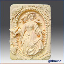 Silicone Mold, soap mold, plaster mold- Portrait of a Country Lady - $29.62