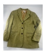 Talbots Blazer Women Size 12 Green 100% Wool Button Cottage Business Car... - $46.84 CAD