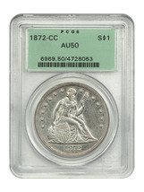 1872-CC $1 PCGS AU50 (OGH) - £12,996.21 GBP
