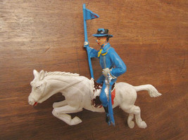 vintage plastic toy soldier 9cm horse soldier northern white -
show original ... - £16.20 GBP