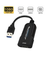 New Hdmi To Usb 3.0 Video Capture Card 4K 1080P 60Fps Record For Live St... - £19.66 GBP