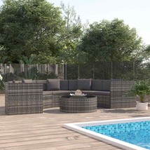 Large Outdoor Garden Patio 6pcs Poly Rattan Lounge Furniture Set With Cu... - $644.08+