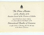 1949 International Chamber Commerce Invitations Quebec Chateau  Frontenac - £27.66 GBP