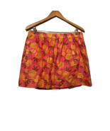 J.Crew Womens A Line Skirt Pink Yellow Pineapple Elastic Waist Lined Cot... - $12.86