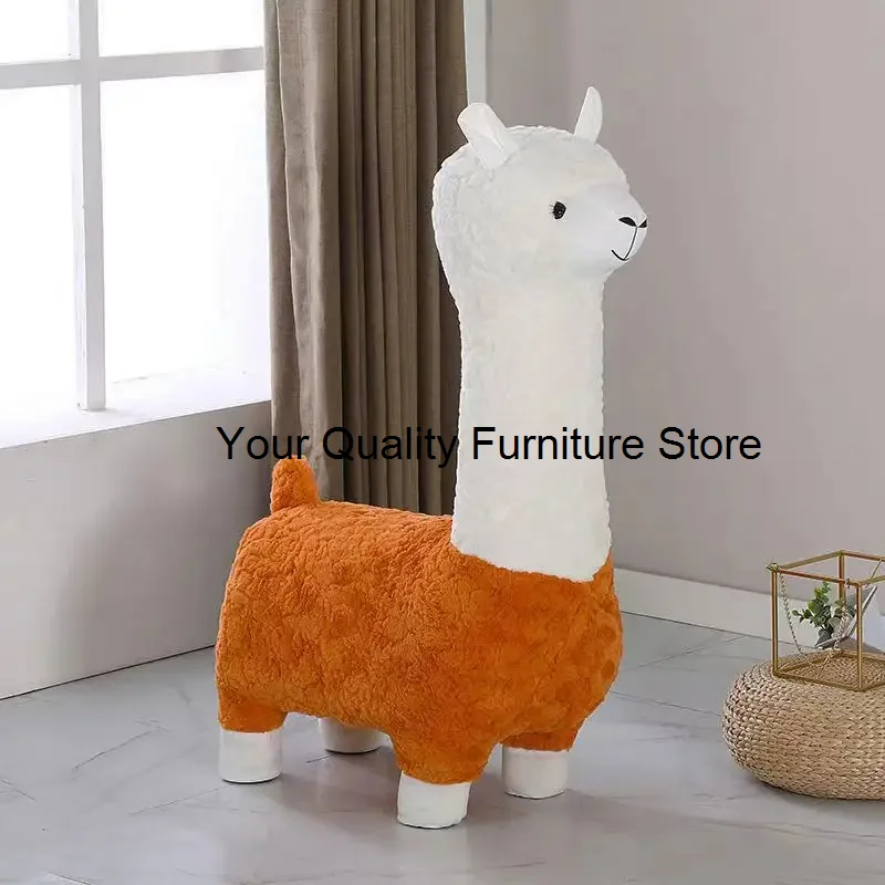 Alpaca Stool Home Furniture Animal Stool Alpaca Chair Children Plush Toy... - $343.44+