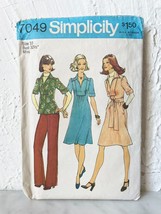 Vintage 1975 Simplicity Sewing Pattern 7049 Misses Dress-Top-Pants Size 10 Uncut - £7.40 GBP