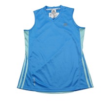 Adidas Shirt Womens S Blue V Neck Sleeveless Pullover Activewear Tank Top - $22.75