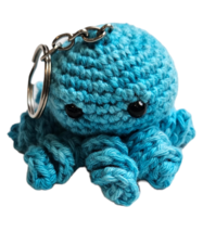 Small Octopus Keychain (Aqua) - $8.00