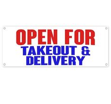 OPEN FOR TAKEOUT CLEARANCE BANNER Advertising Vinyl  Flag Sign INV - $9.91