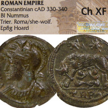 She Wolf Twins Epfig Hoard Rare Ric Unlisted Ngc Choice Xf Constantine The Great - £286.81 GBP