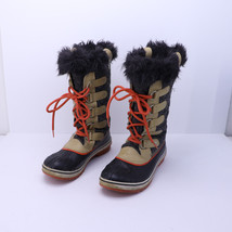 Sorel Boots Tofino Herringbone Boot Insulated Waterproof Lace Up Faux Fur W 7.5 - £45.42 GBP