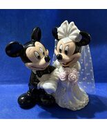 Disney Mickey &amp; Minnie Mouse Wedding 5 1/2&quot;  Porcelain Figurine Cake Topper - $23.75
