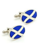 SCOTLAND FLAG CUFFLINKS Saint St Andrews Cross Saltire Scottish NEW w GI... - €10,33 EUR