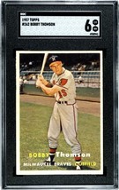 Bobby Thomson 1957 Topps Baseball Card #262- SGC Graded 6 EX-NM (Milwaukee Brave - £53.99 GBP