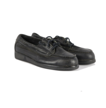 Vintage 90s Streetwear Womens 7.5 W Steel Toe Safety Leather Boat Shoes ... - £23.70 GBP