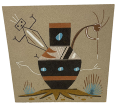 Vintage Native American Sand Painting by M. Yazzie - $520.53 MXN