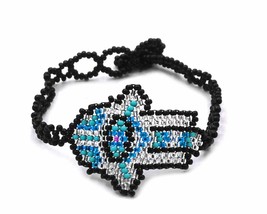 Mia Jewel Shop Multicolored Hamsa Hand Evil Eye Guatemalan Czech Glass Seed Bead - £14.76 GBP