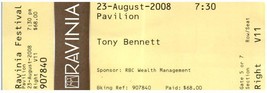 Tony Bennett Ticket Stub August 23 2008 Chicago Illinois - £11.59 GBP
