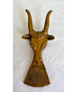 Vintage Brass TX Longhorn Bull  Head Door Knocker - $145.00