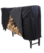 Indoor/Outdoor 8-ft. Black Metal Firewood Rack with Cover - $408.55 CAD