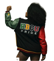 Women&#39;s HBCU Tri Color Letterman Wool Varsity Jacket - All Sizes Avaialable - £87.60 GBP