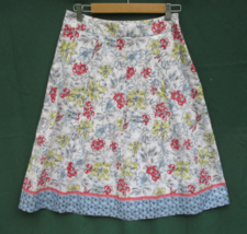 Talbots Floral Plumetis Swiss Dot Cotton Prairie Peasant Skirt Size 4 In... - $23.74