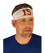 Mahomes Headband 15 Football Sweatband White Home Costume - $11.29