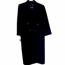 Fleurette Cashmere Coat Womens Vintage Overcoat Double Breasted Navy Large USA - $205.70