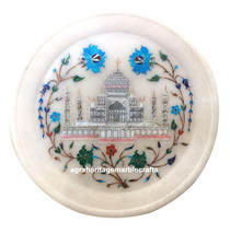 100 PCS Lot 7 &quot; Marble Plate Taj Mahal Inlay Pietra Dura Occasional Decor Gifts - £1,797.02 GBP